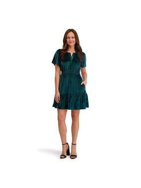 Short Sleeve Velour Midi Dress By French Connection. NWT. Size Medium.